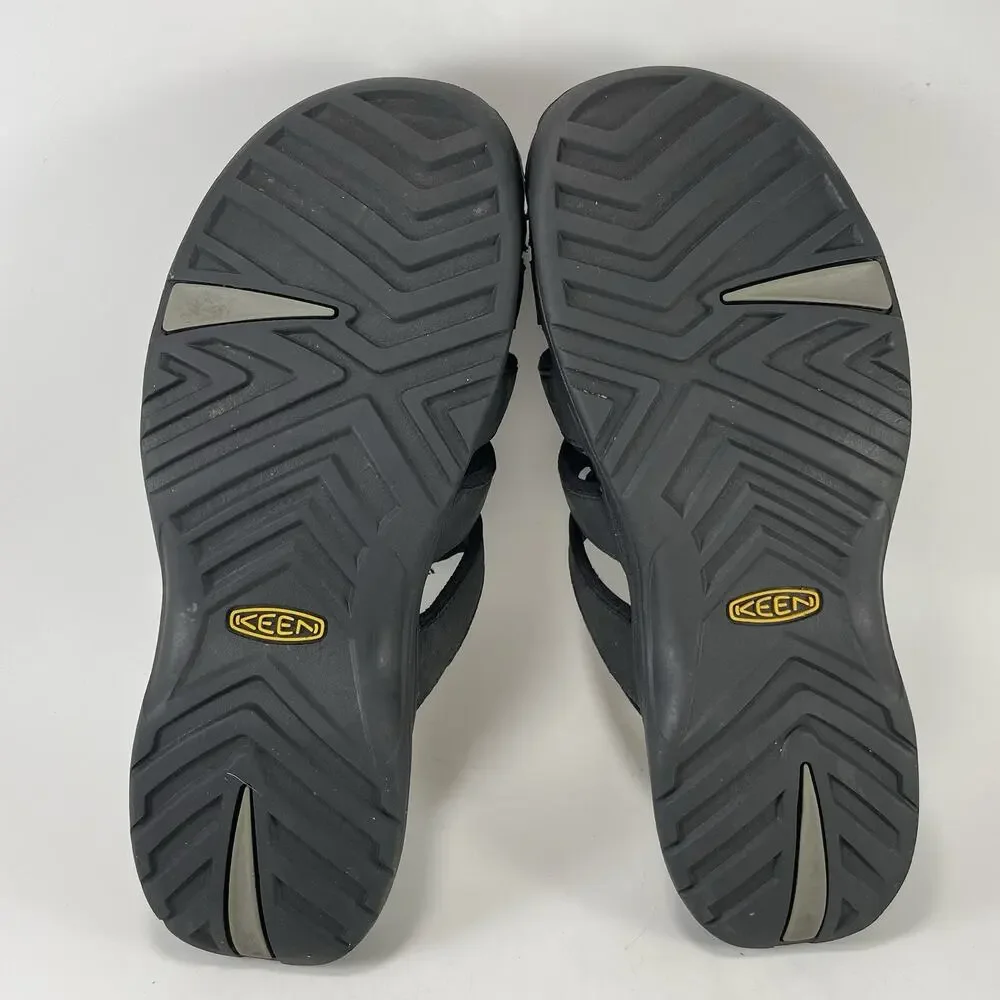 KEEN Daytona Slide Fisherman Sandals Mens Size 10 Black Slip On Outdoor